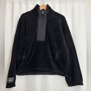 Stori Black Teddy Fleece Pullover Jacket